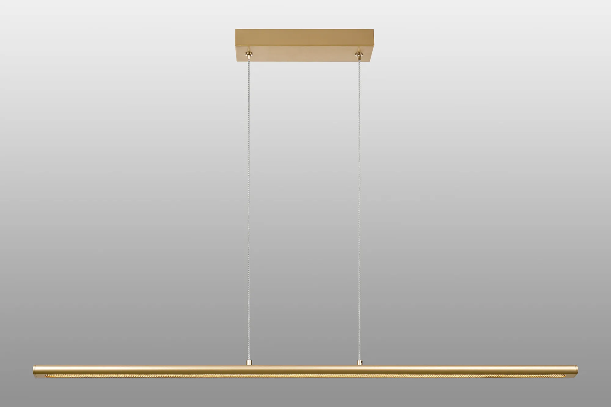 M8955  Lineal 1.2m Linear Pendant With Mesh Pattern Diffuser 38W LED 3000K Painted Gold